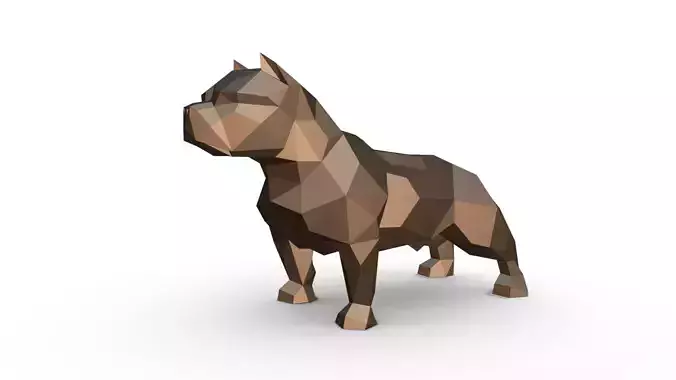 American Bully low poly