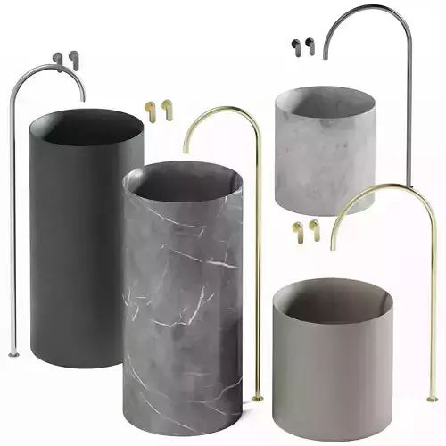 Cocoon Natural Stone Basin Low-poly 3D model