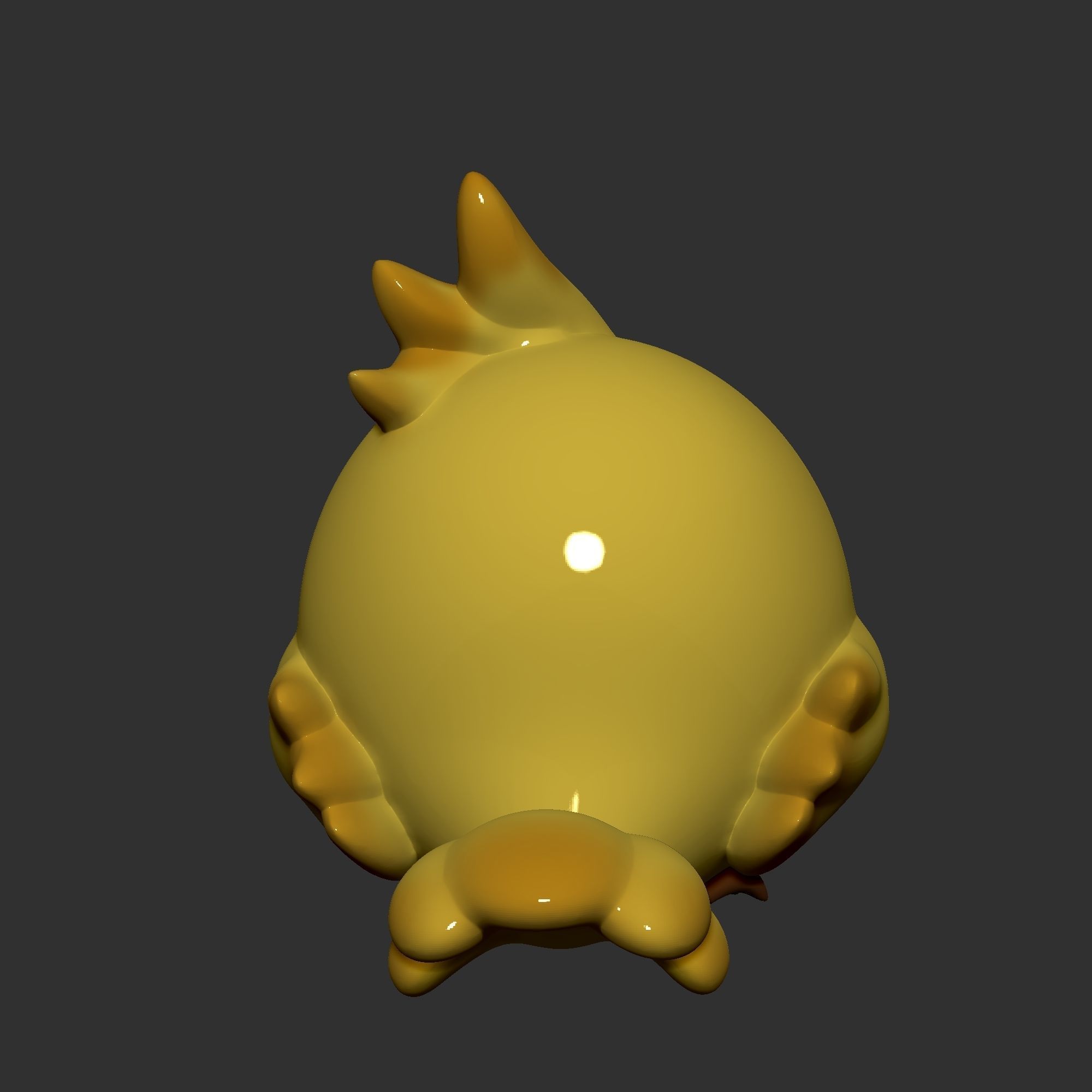 Baby fat bird  3D print model_3