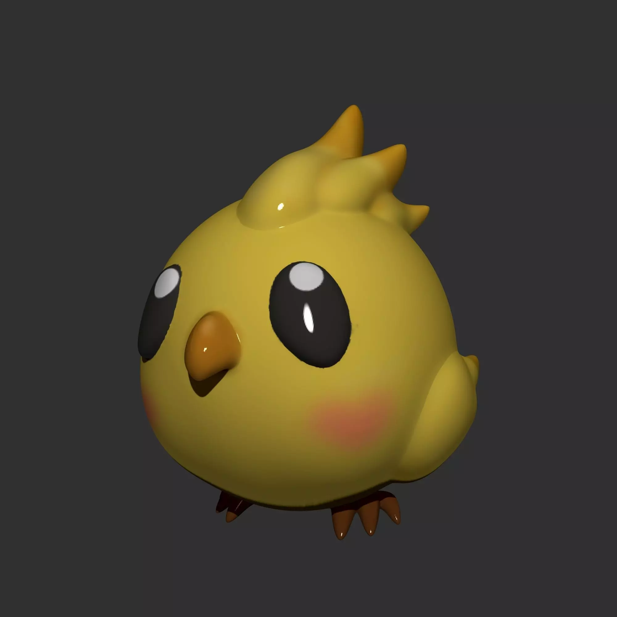 Baby fat bird  3D print model_0