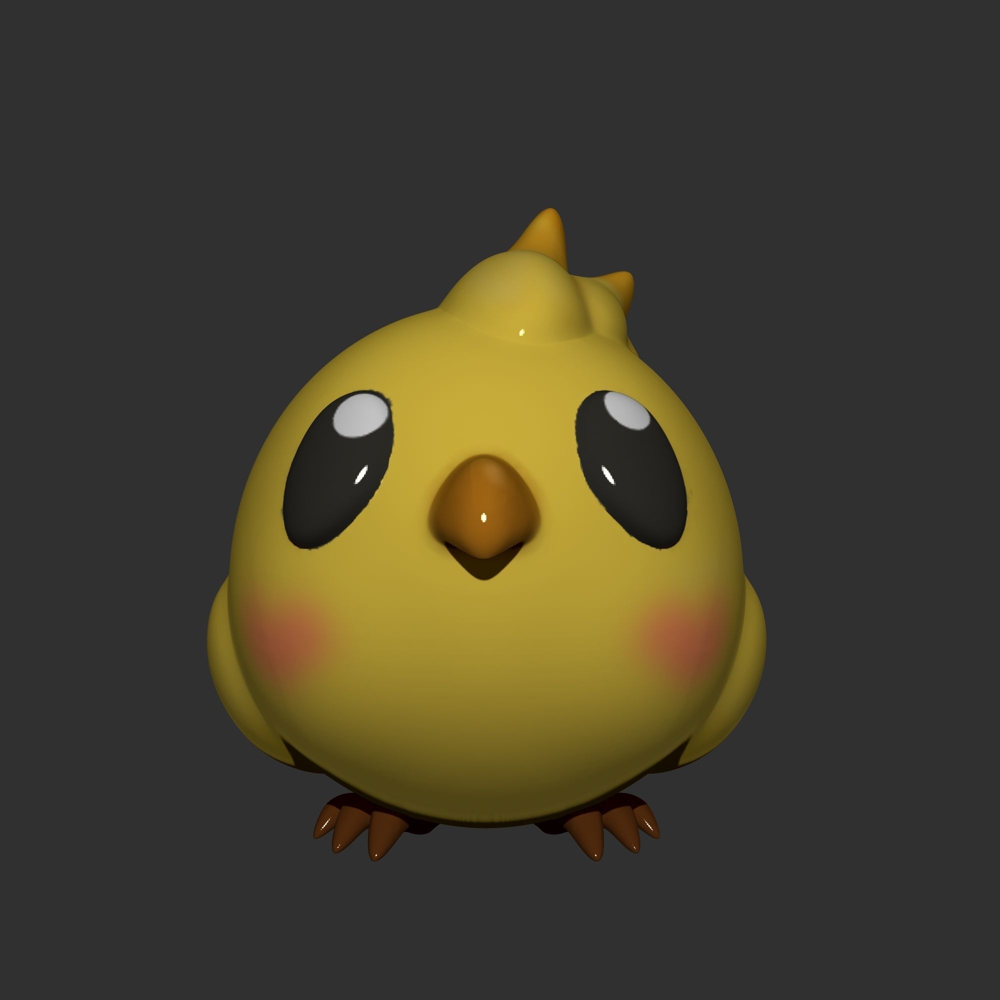 Baby fat bird  3D print model_1
