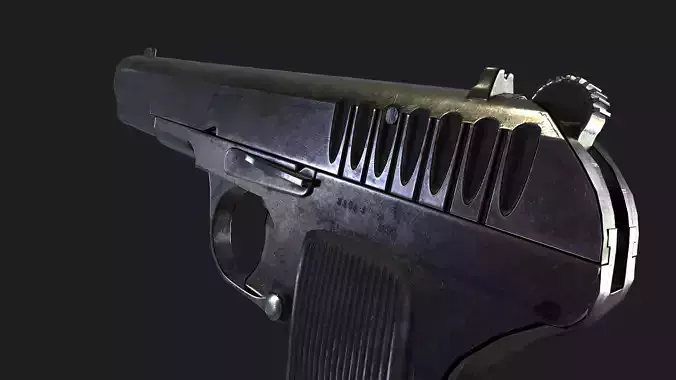TT Pistol Low-poly 3D model