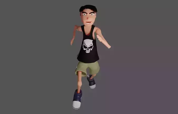 Boy - Kid - Menino Low-poly 3D model