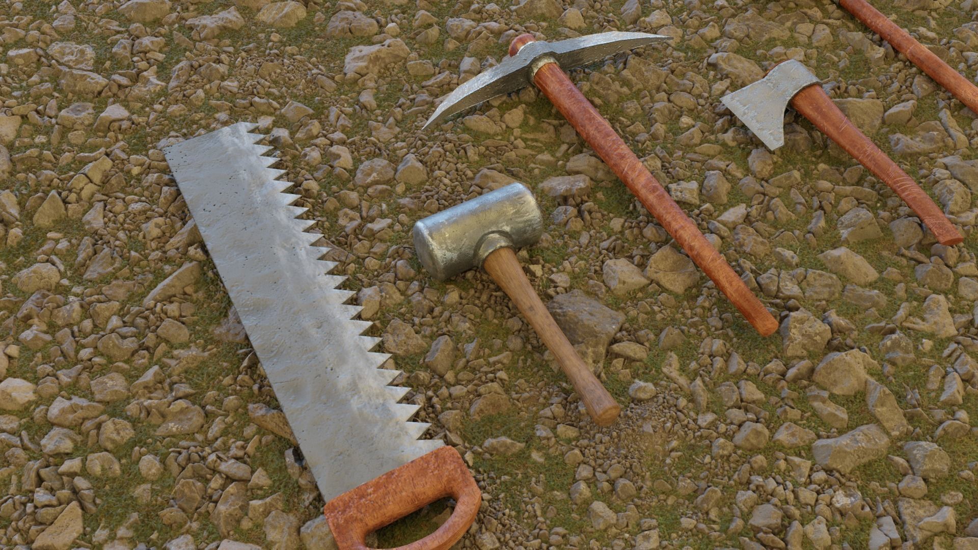 Tools Low-poly 3D model - Props Low-poly 3D model_3