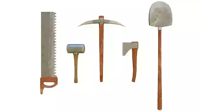 Tools Low-poly 3D model - Props