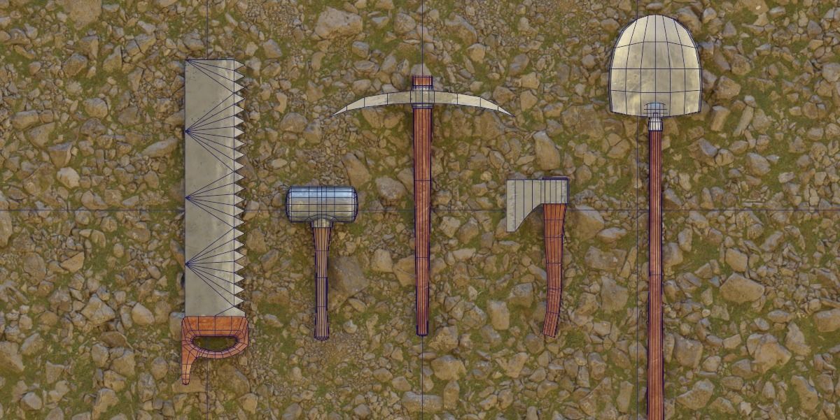 Tools Low-poly 3D model - Props Low-poly 3D model_5