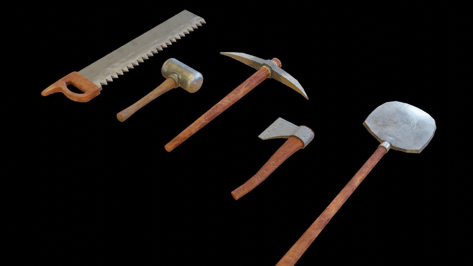 Tools Low-poly 3D model - Props Low-poly 3D model_4