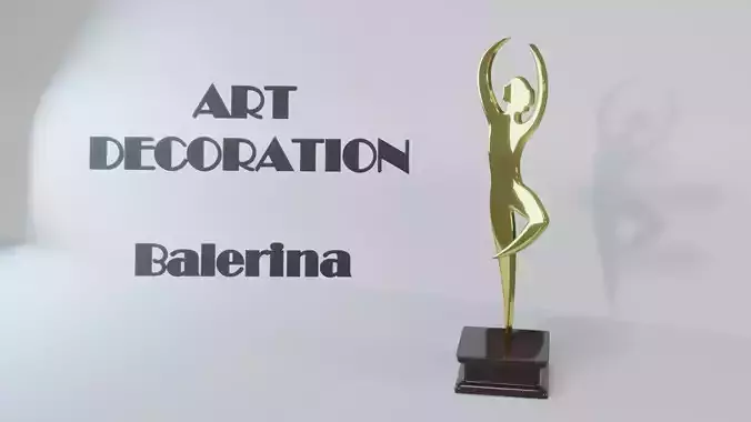 Art Decoration - Balerina Trophy - Dancing Prize 3D model