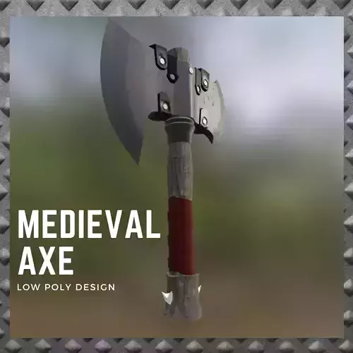 Wooden Axe-low poly Free low-poly 3D model