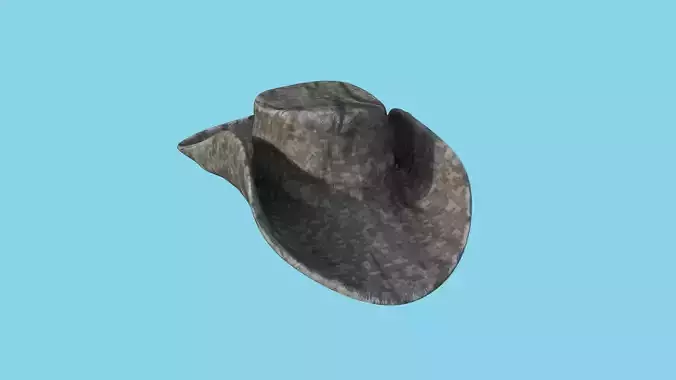 Digital Camouflage Hat - Character Fashion Design Low-poly 3D model