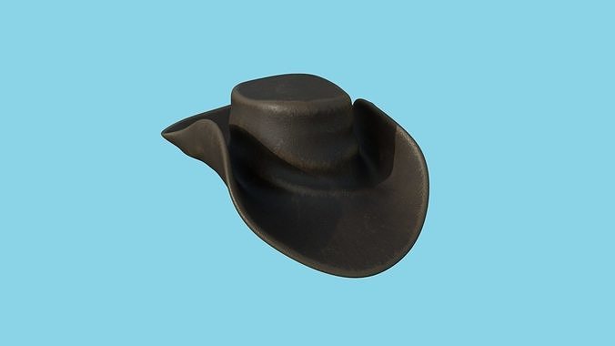Cowboy Leather Hat - Character Fashion Design Low-poly 3D model