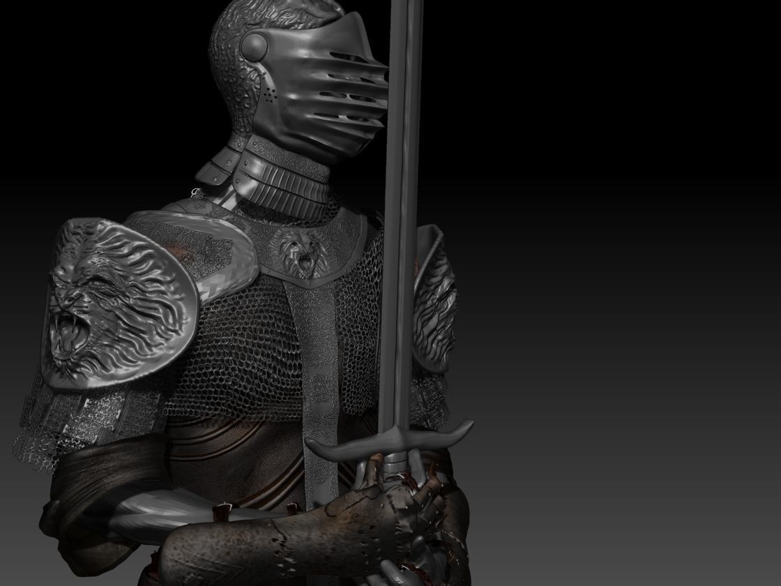 Medieval lion Armor 3D model_1