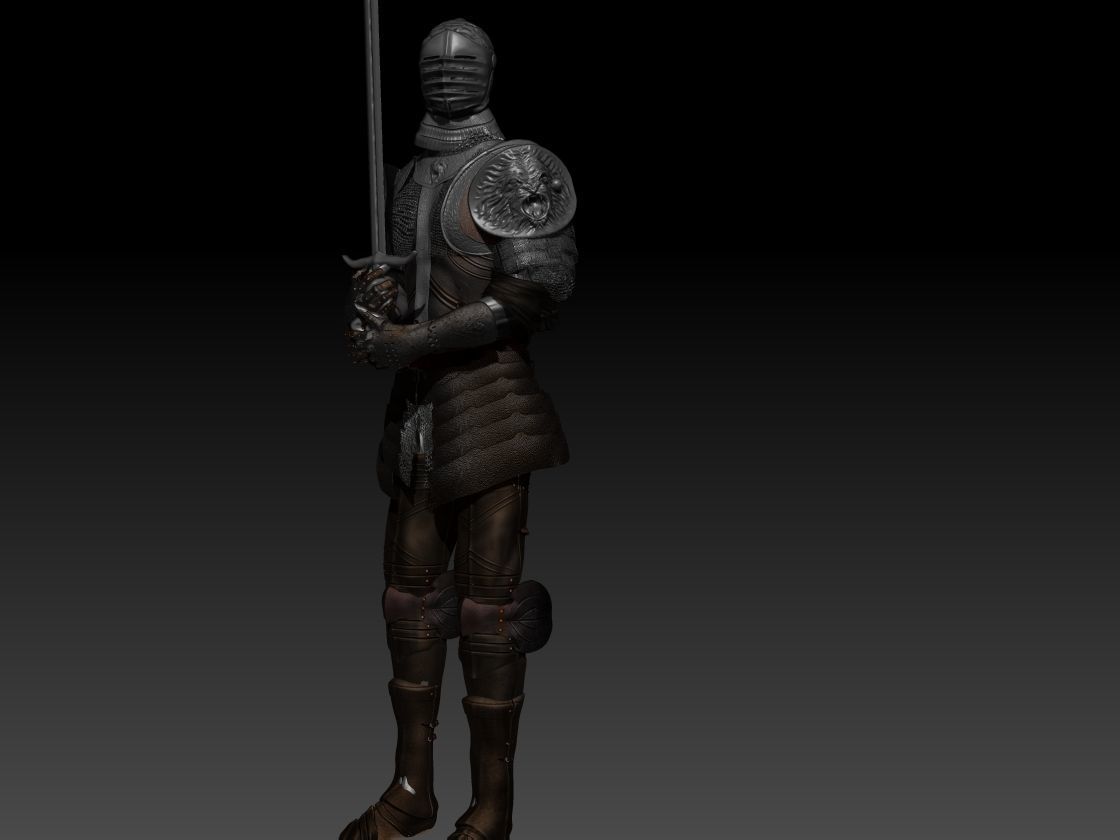 Medieval lion Armor 3D model_3