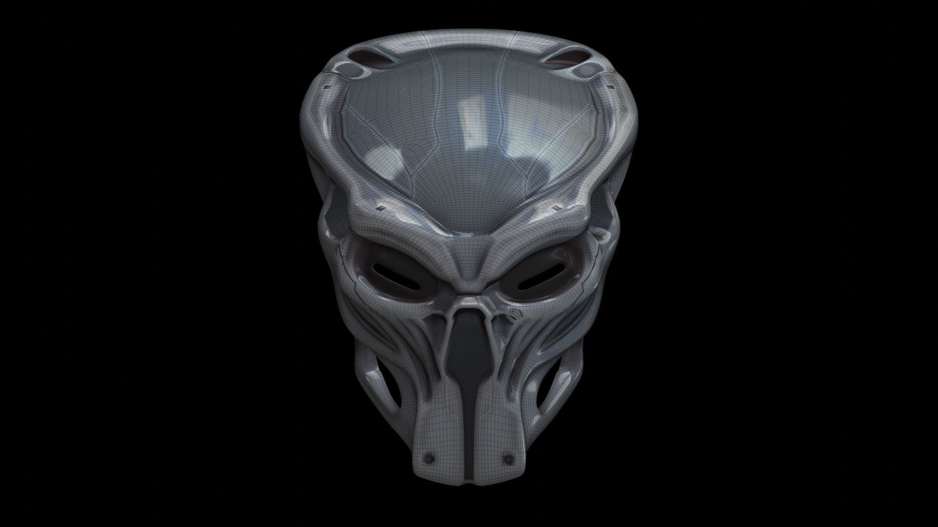 predator cosplay mask 3D print model_8