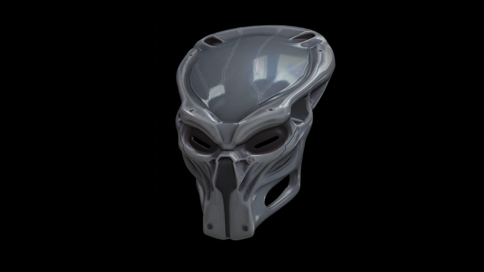 predator cosplay mask 3D print model_1