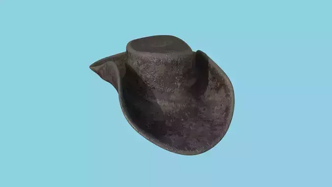 Destroyed Rusted Hat - Character Fashion Design Low-poly 3D model