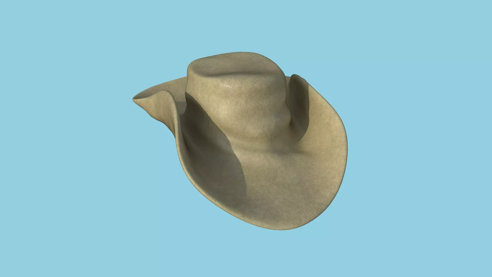 Beige Hat - Character Fashion Design Low-poly 3D model