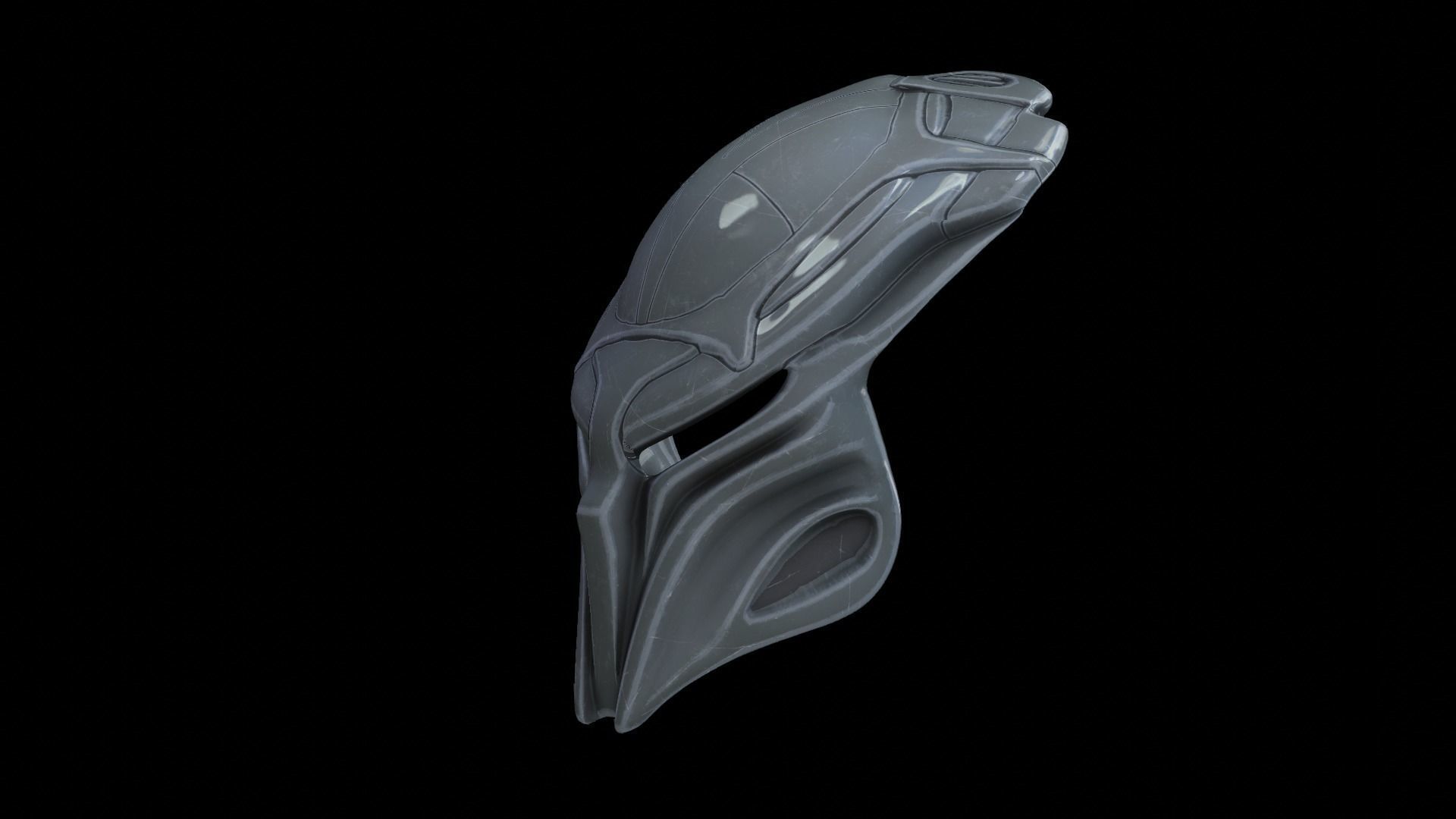 predator cosplay mask 3D print model_2