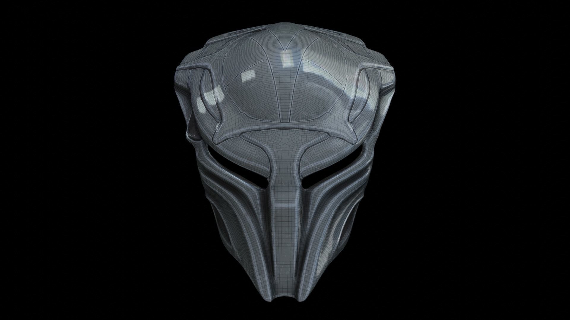 predator cosplay mask 3D print model_8