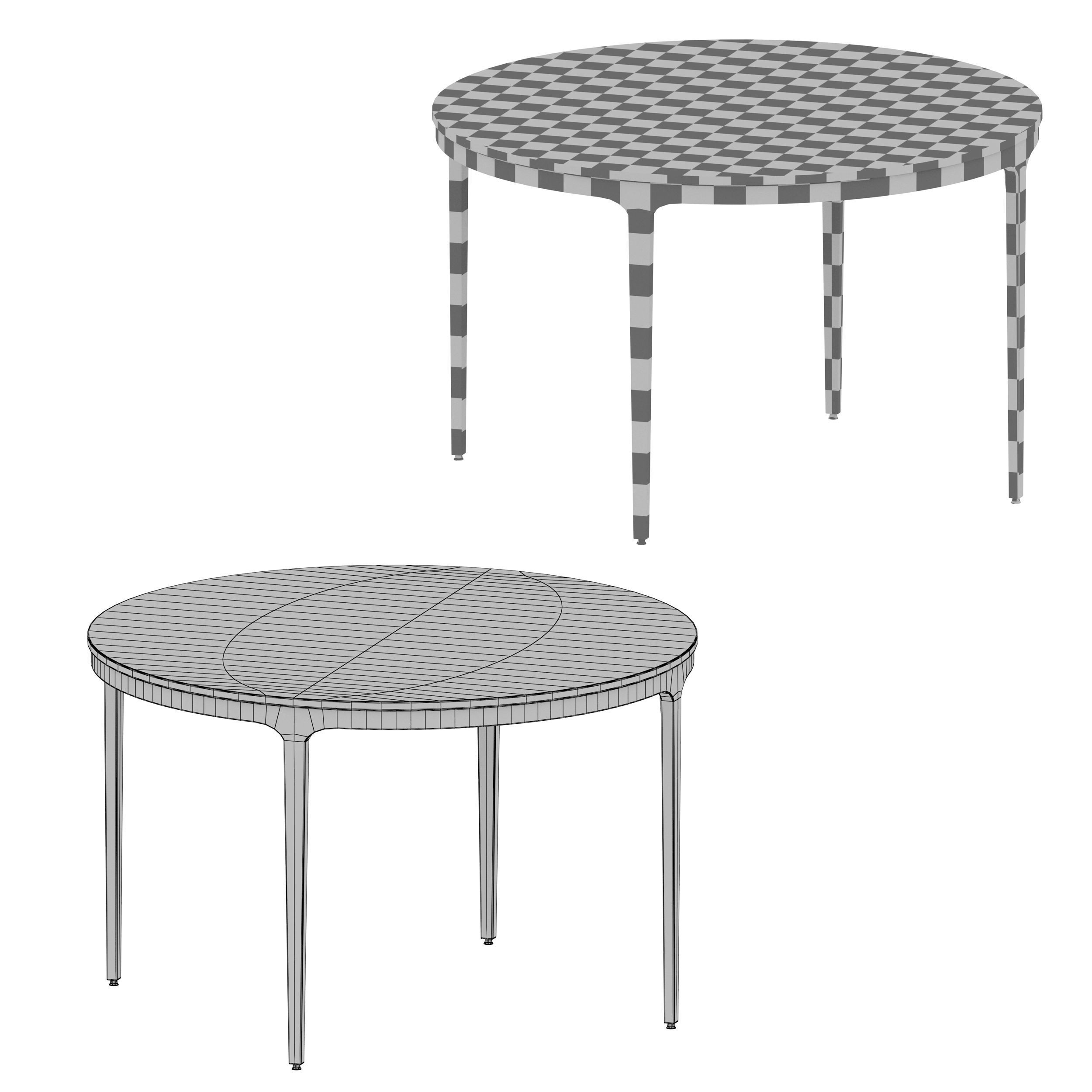 Maceo Dining Table Crate and Barrel Low-poly 3D model_10
