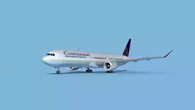 Boeing 767-400 Continental 3D model