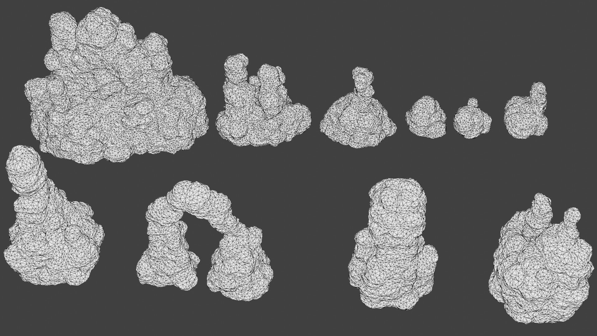 10 Model Desert Cliffs pack Vol1 Low-poly 3D model_4