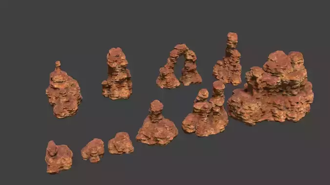 10 Model Desert Cliffs pack Vol1