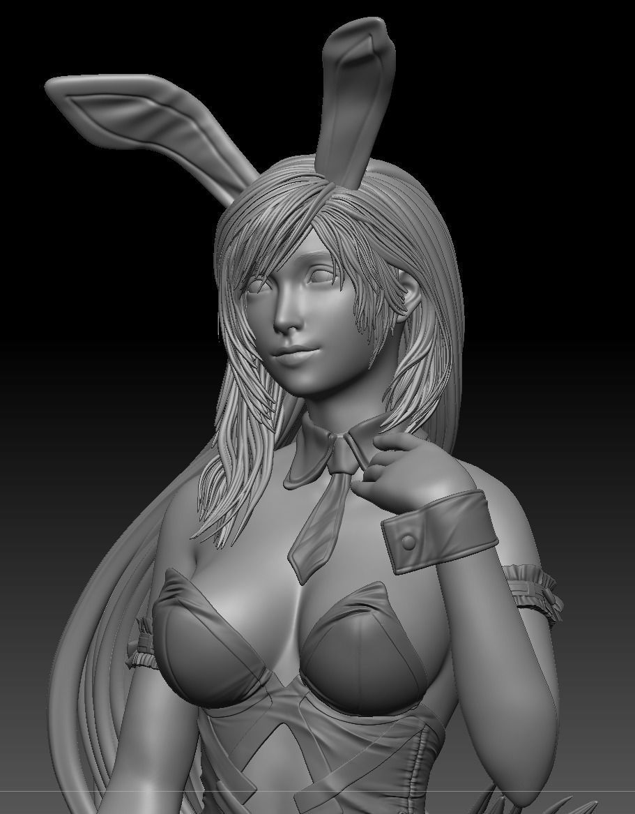 Tifa Lockhart BUNNY ver Final Fantasy VII REMAKE HIDEF KEYED 3D print model_1