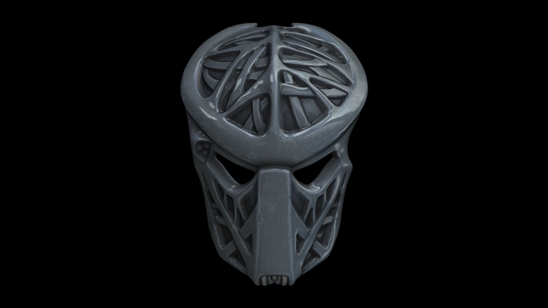 predator cosplay mask 3D print model_8