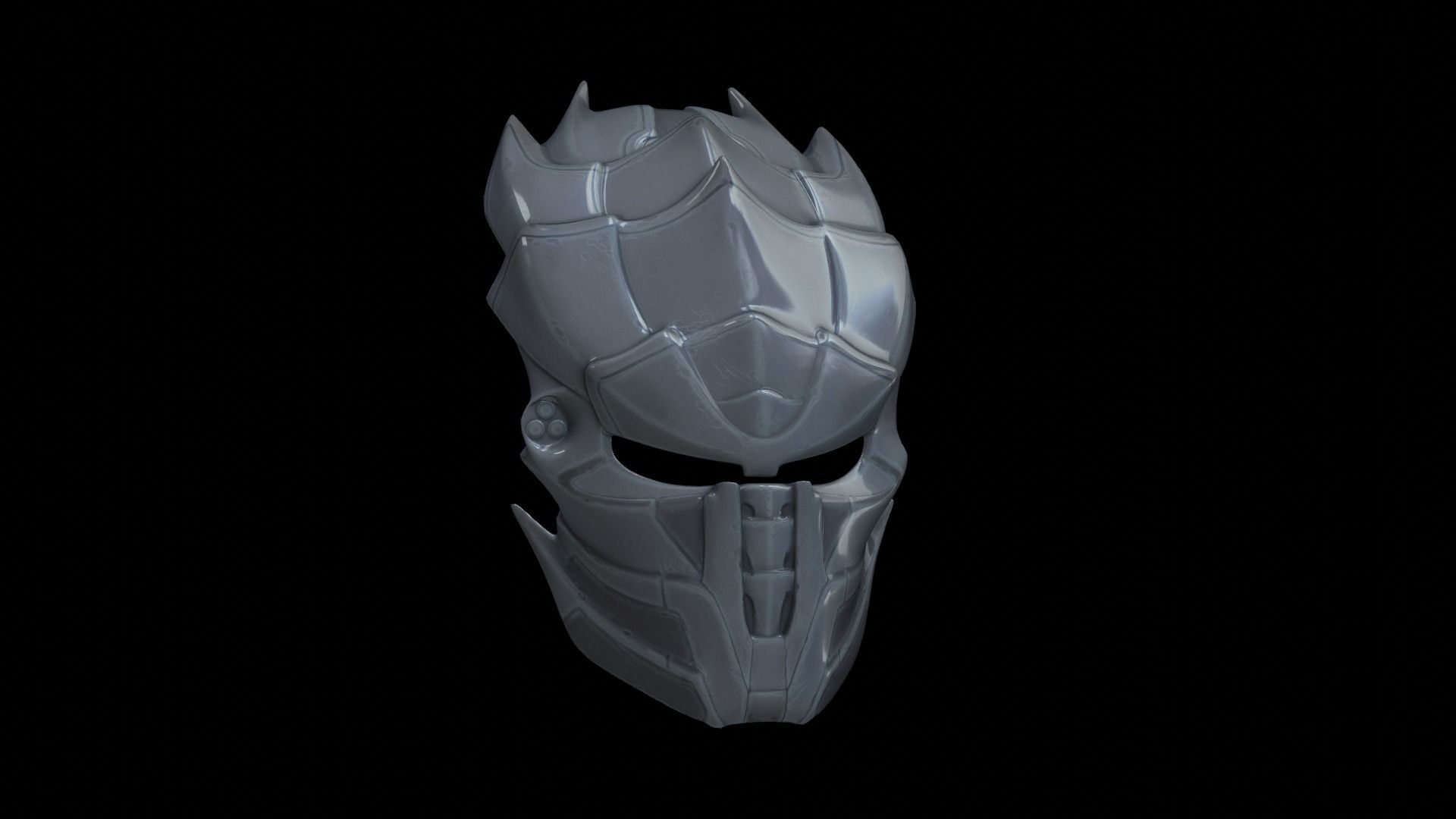 predator cosplay mask 3D print model_7