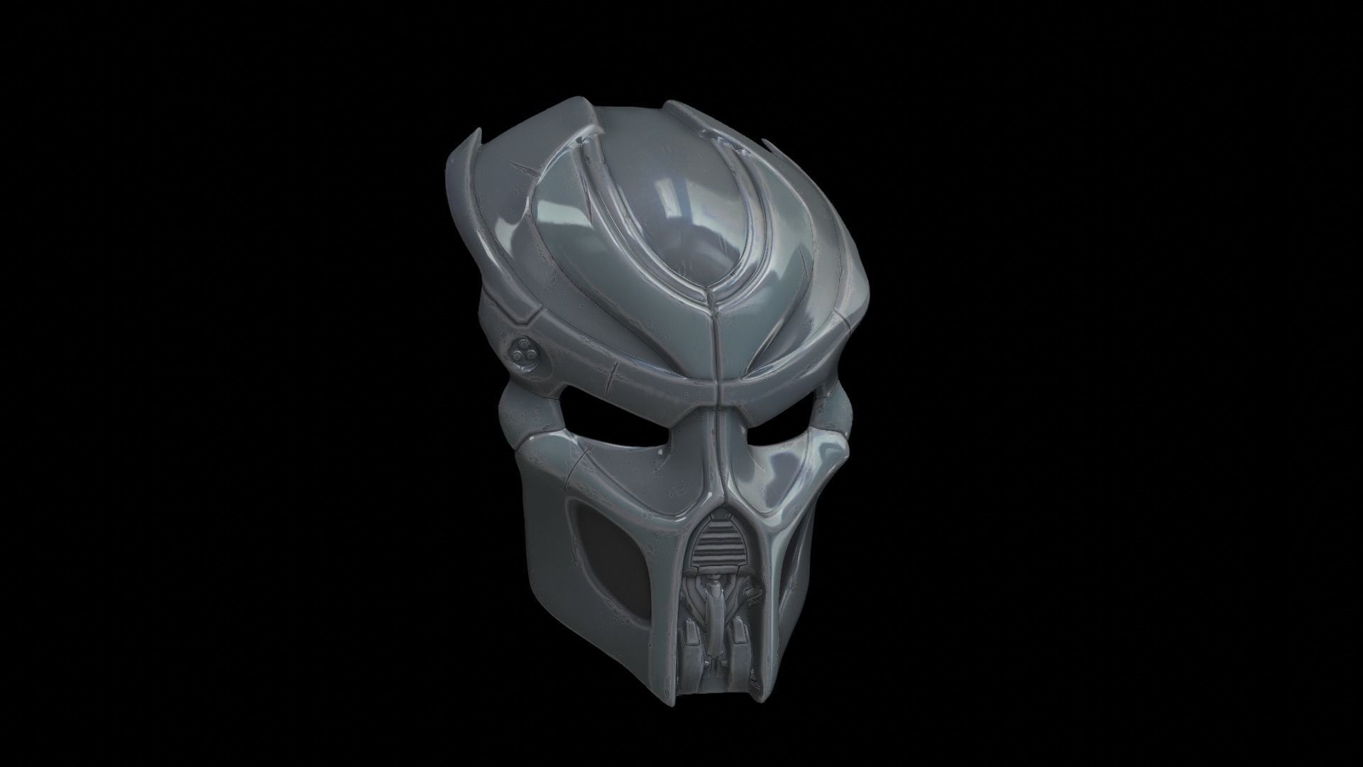 predator cosplay mask 3D print model_7