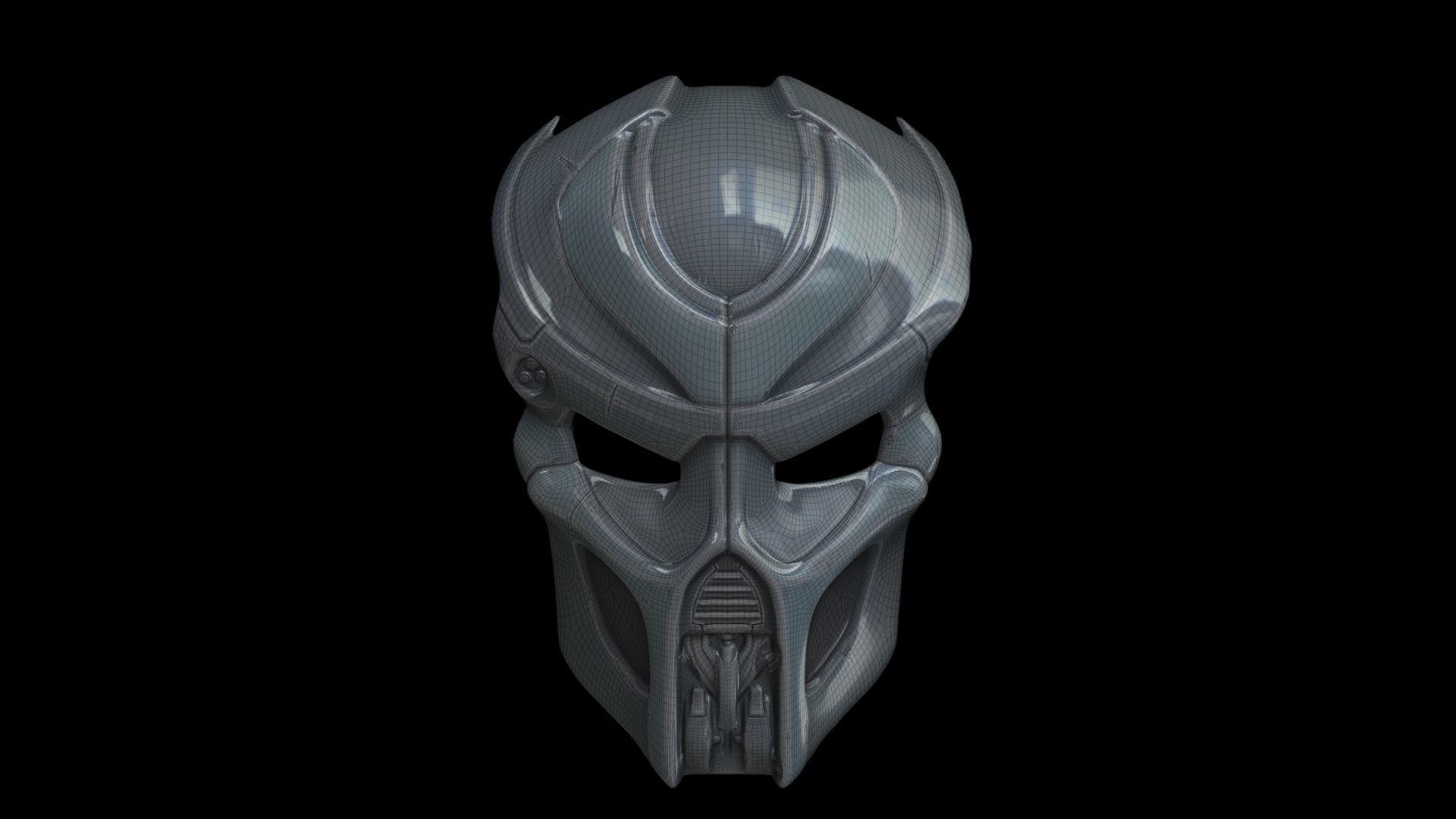 predator cosplay mask 3D print model_8