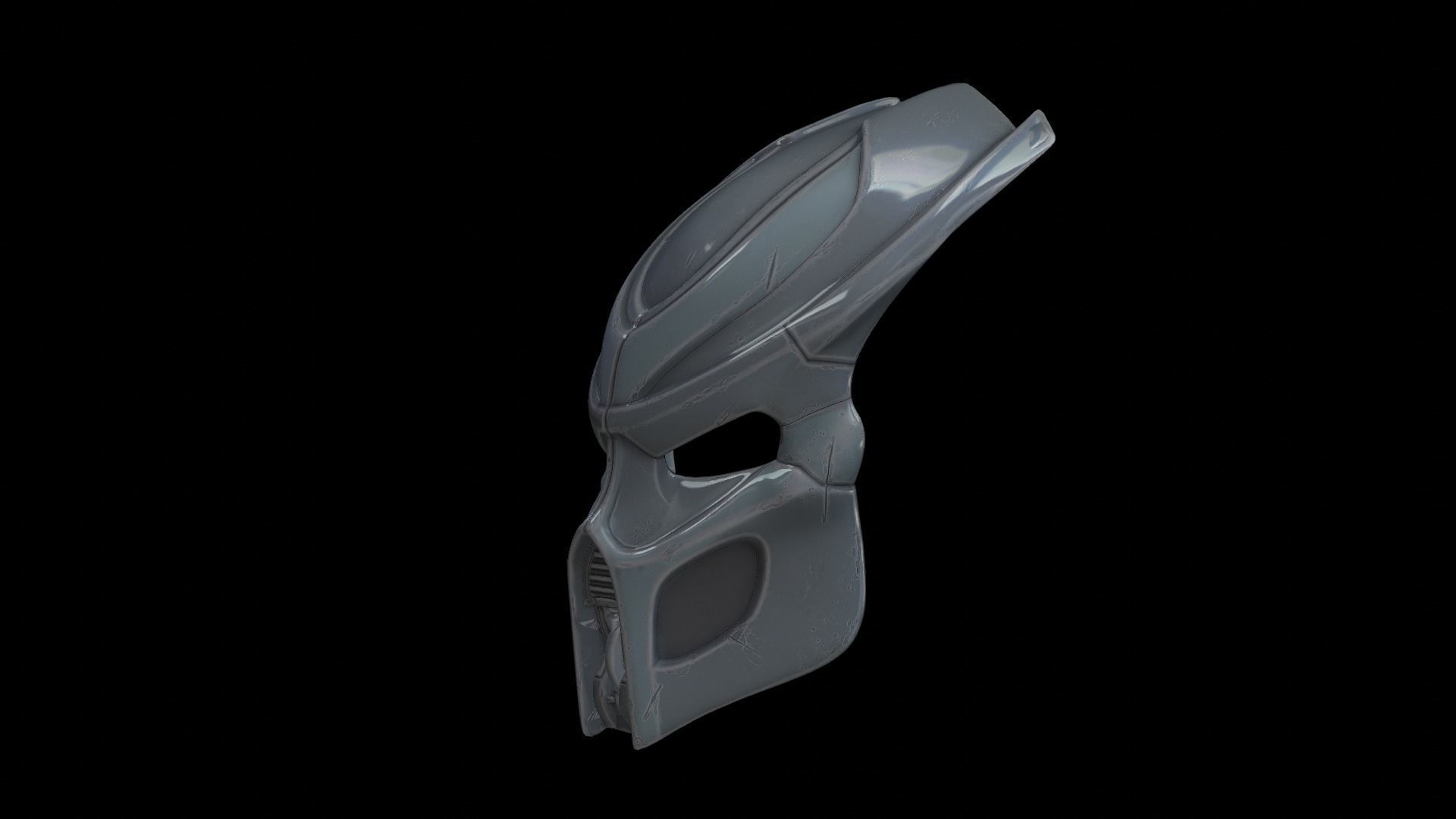 predator cosplay mask 3D print model_2