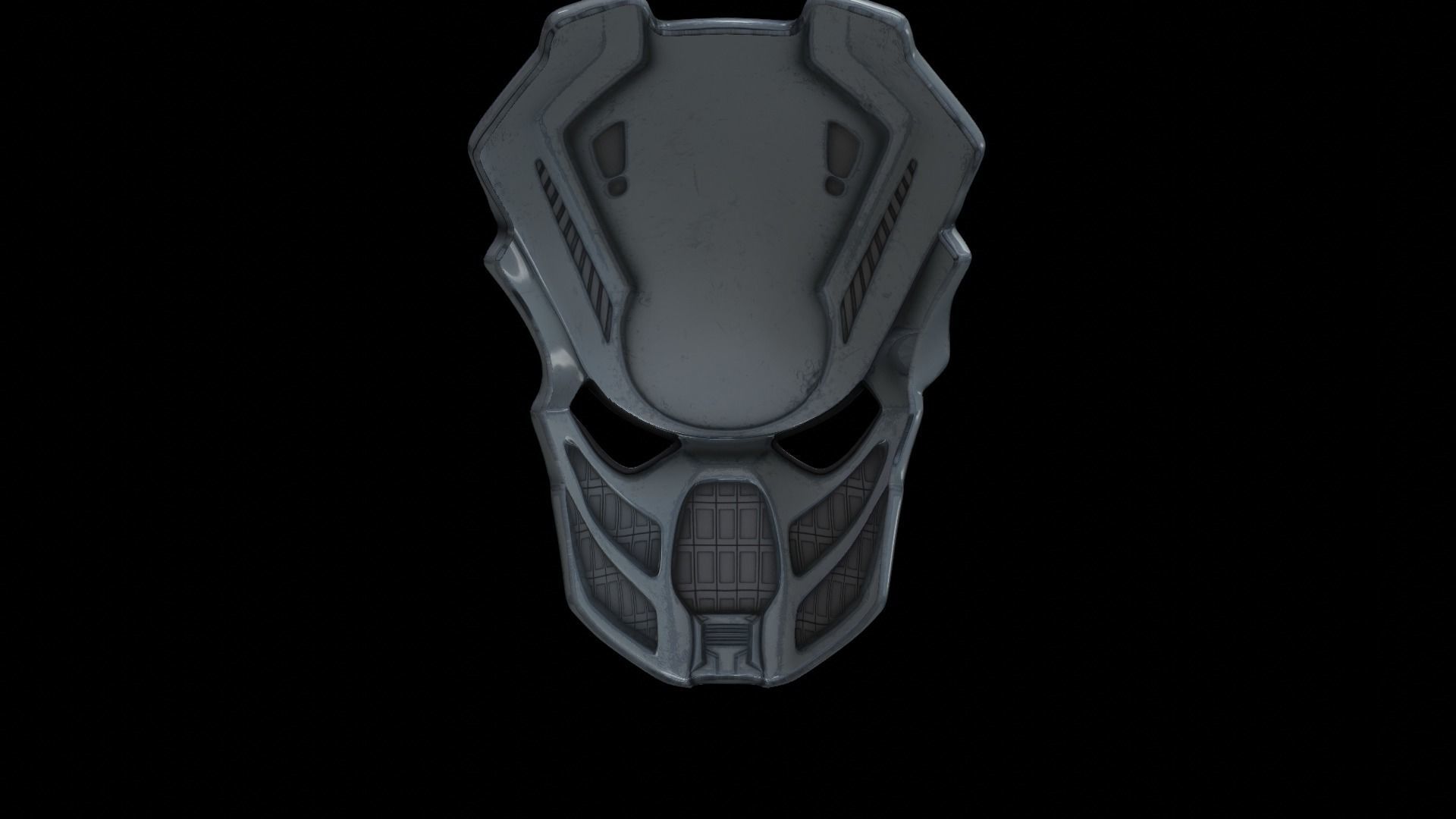 predator cosplay mask 3D print model_4