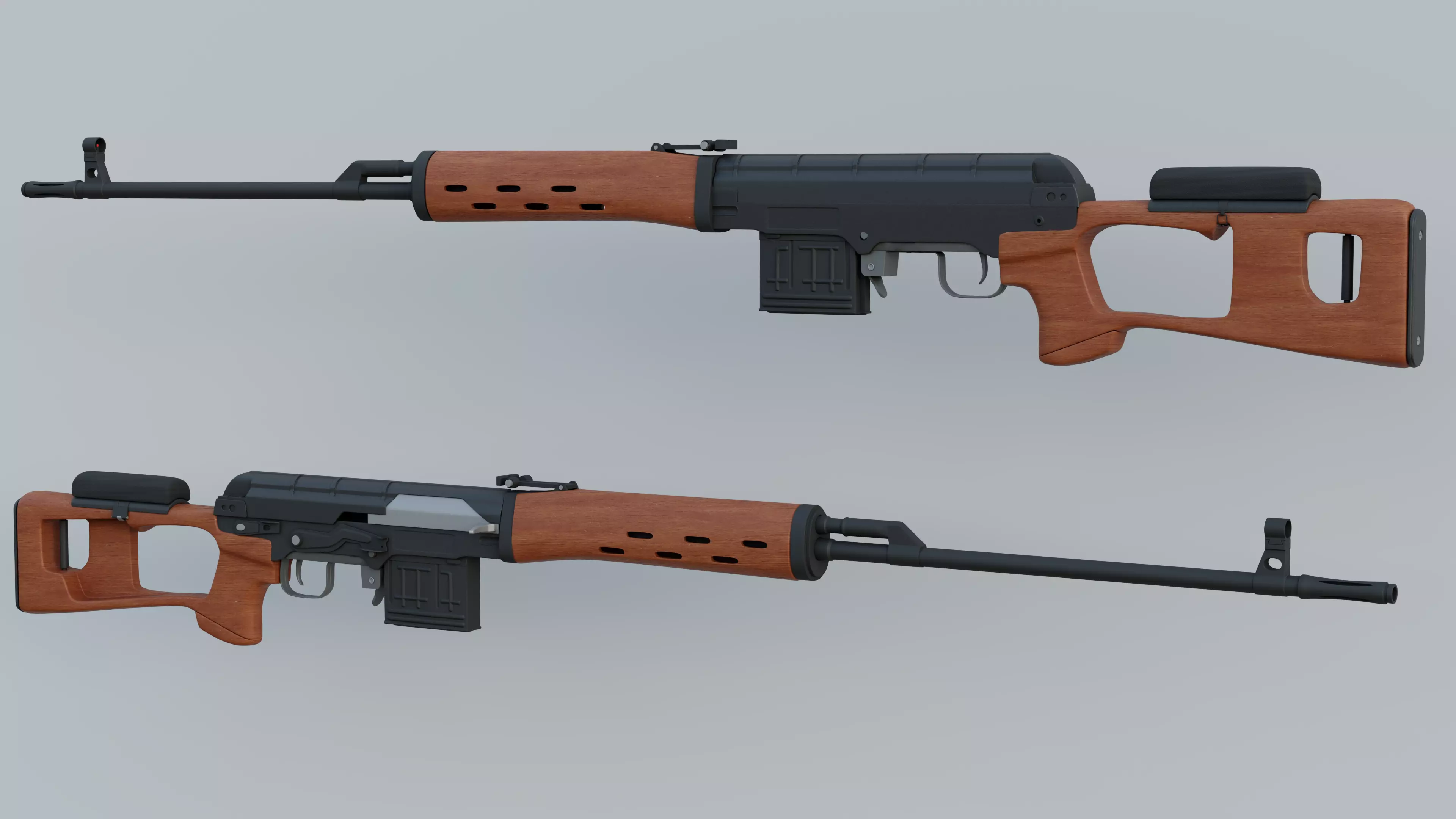 SVD Sniper Rifle Free 3D model