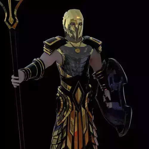 Golden warrior 3D model