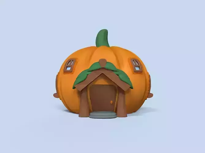 Gnome Pumpkin House 3D print model Gnome Pumpkin House 3D print model