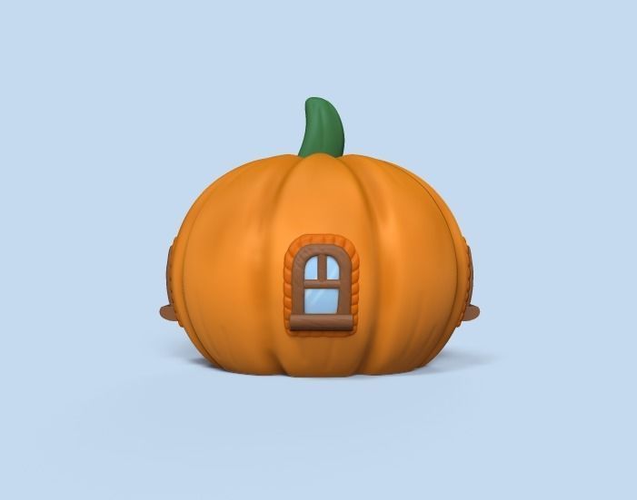 Gnome Pumpkin House 3D print model_2