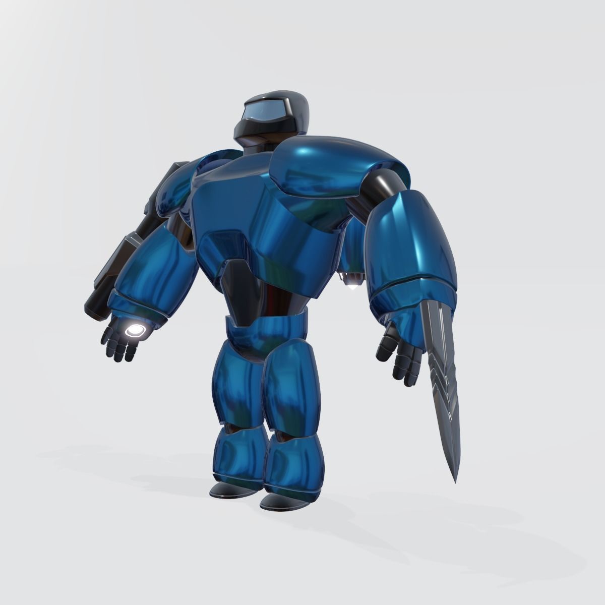 3D rocketman robot 3D model_1