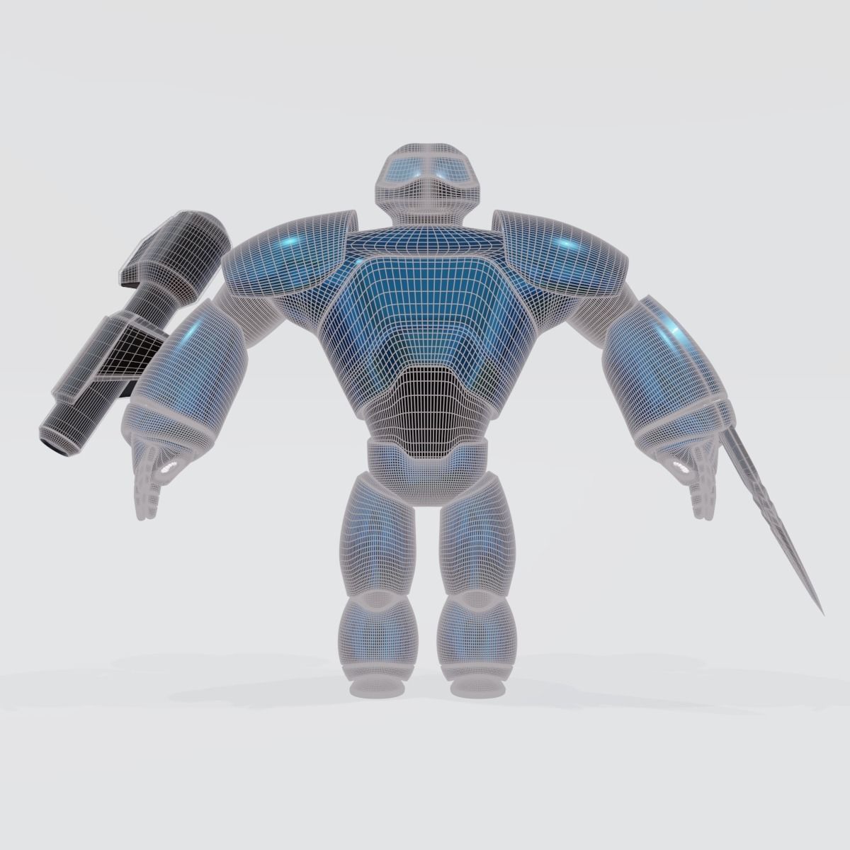 3D rocketman robot 3D model_10