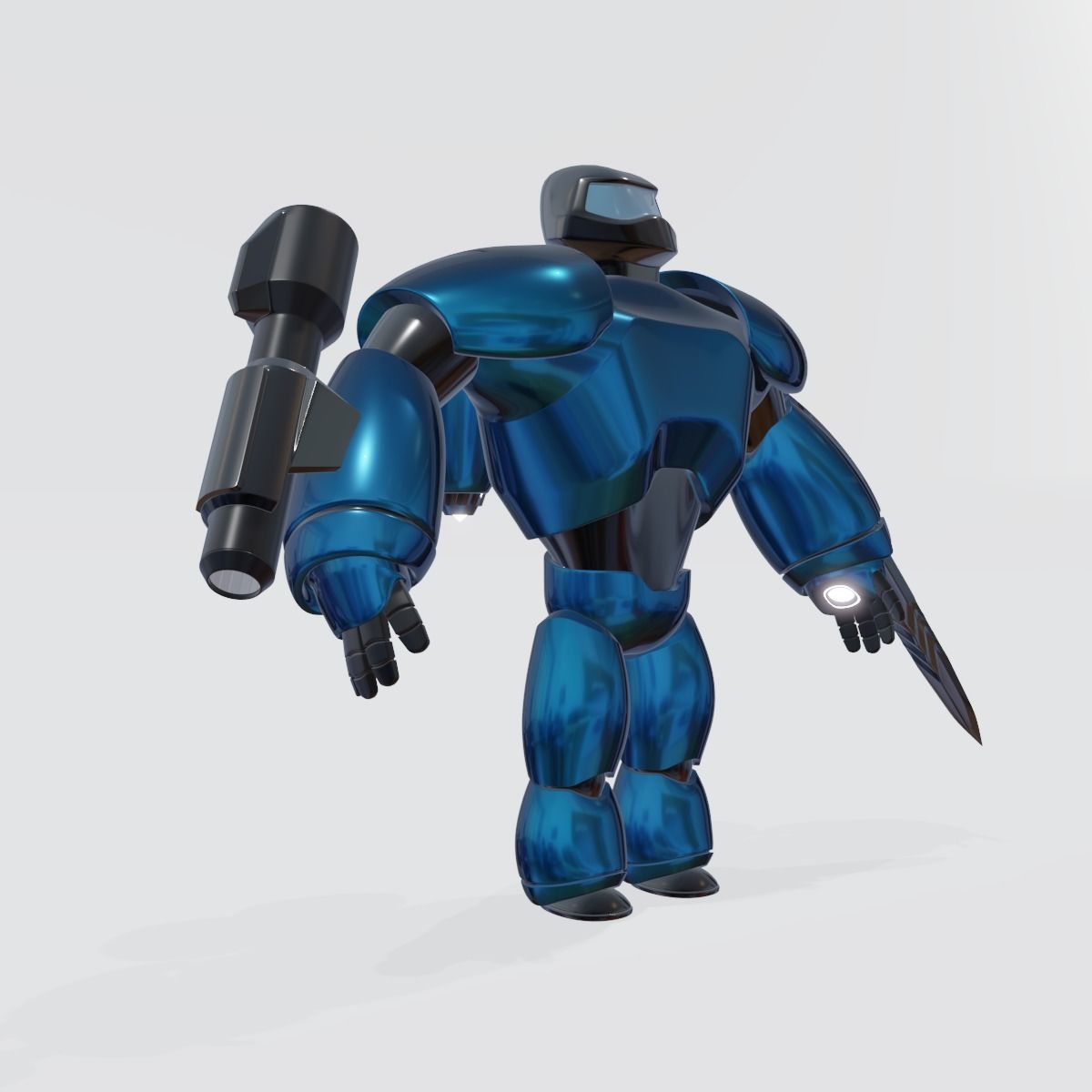 3D rocketman robot 3D model_7