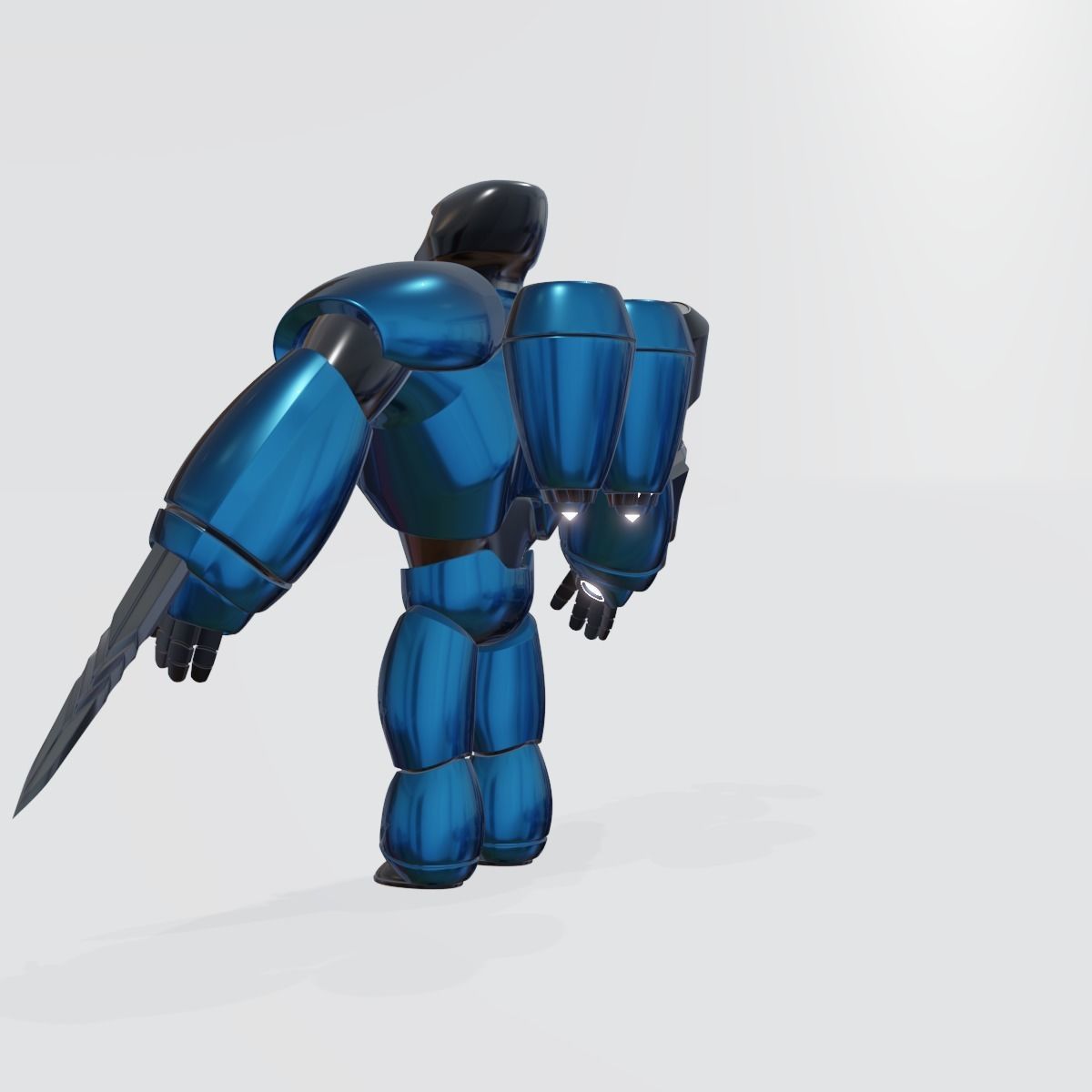 3D rocketman robot 3D model_3