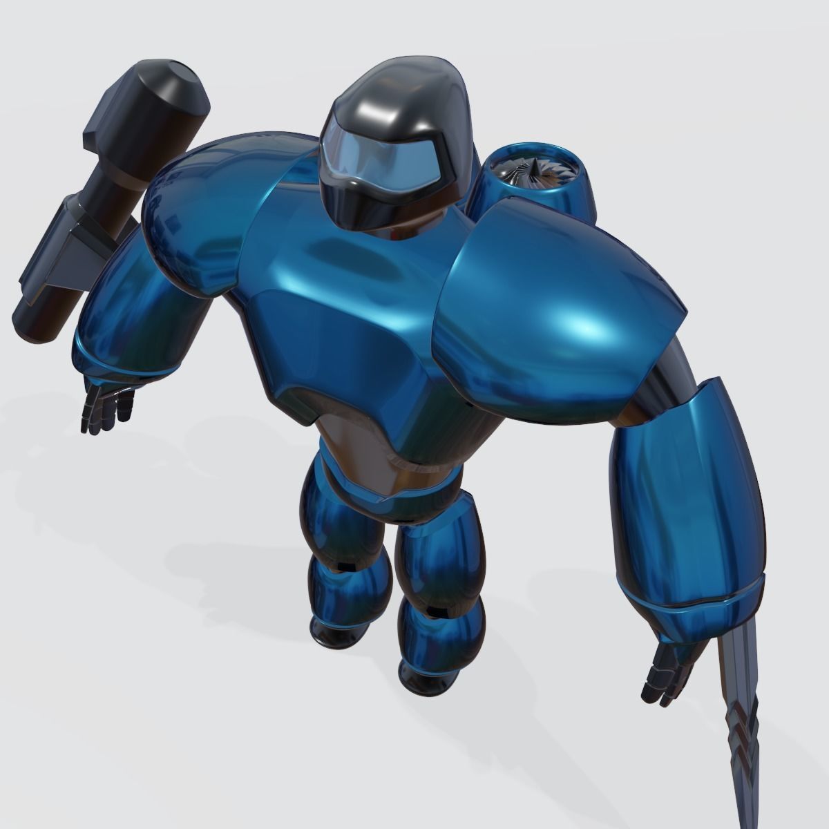 3D rocketman robot 3D model_8