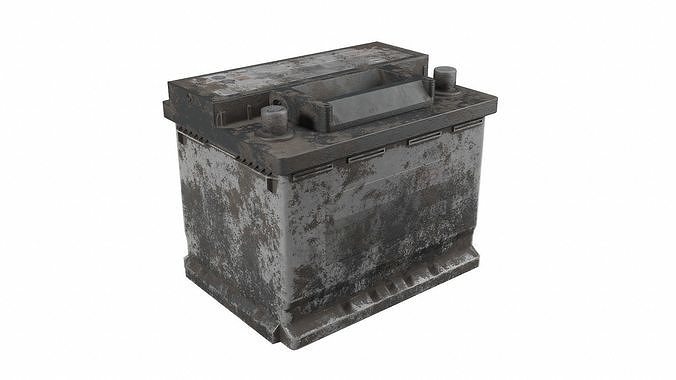 Battery 01 dirt PBR Low-poly 3D model