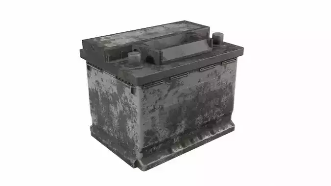 Battery 01 dirt PBR Low-poly 3D model