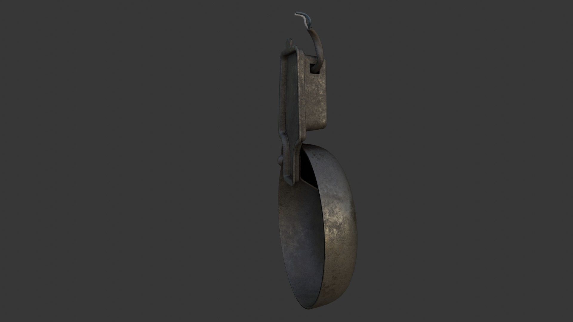 Old Dirty Electric Bell Low-poly 3D model_27