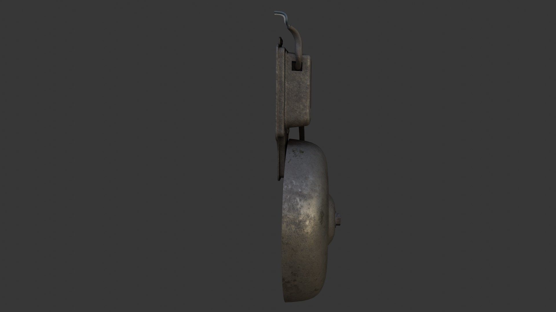 Old Dirty Electric Bell Low-poly 3D model_29