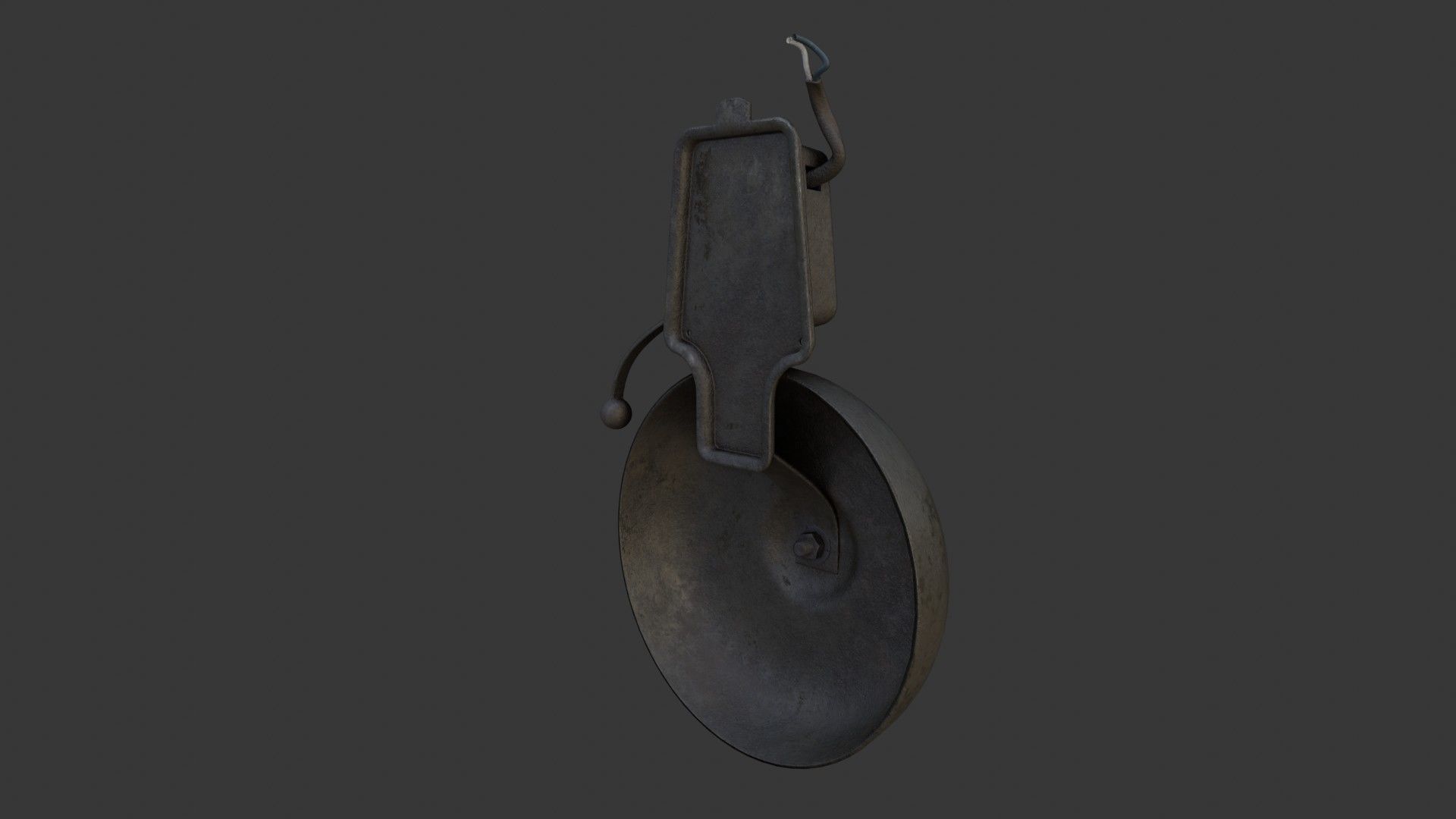 Old Dirty Electric Bell Low-poly 3D model_24