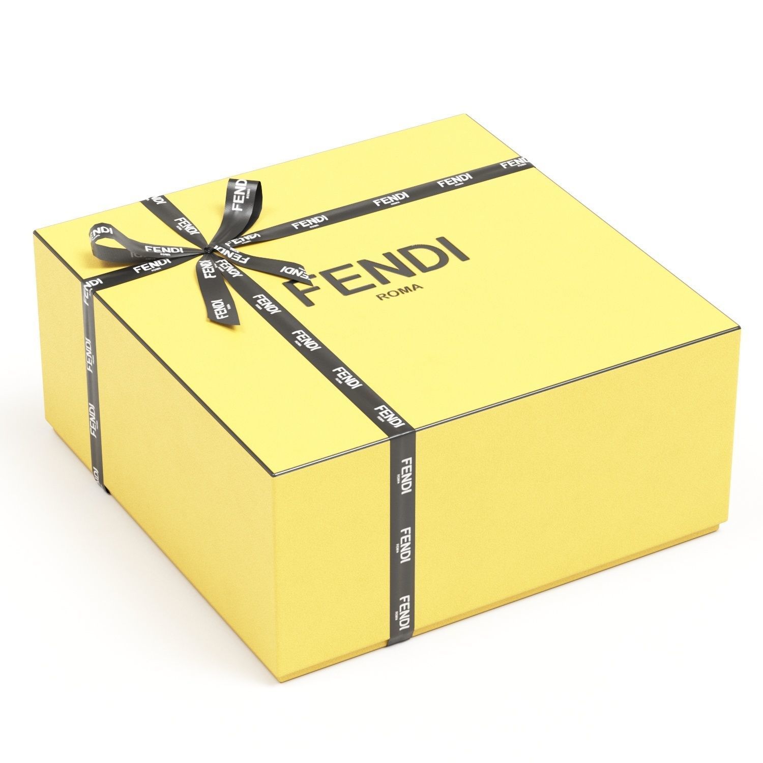 Fendi Luxury Packaging Boxes and Paper Bags Low-poly 3D model_14