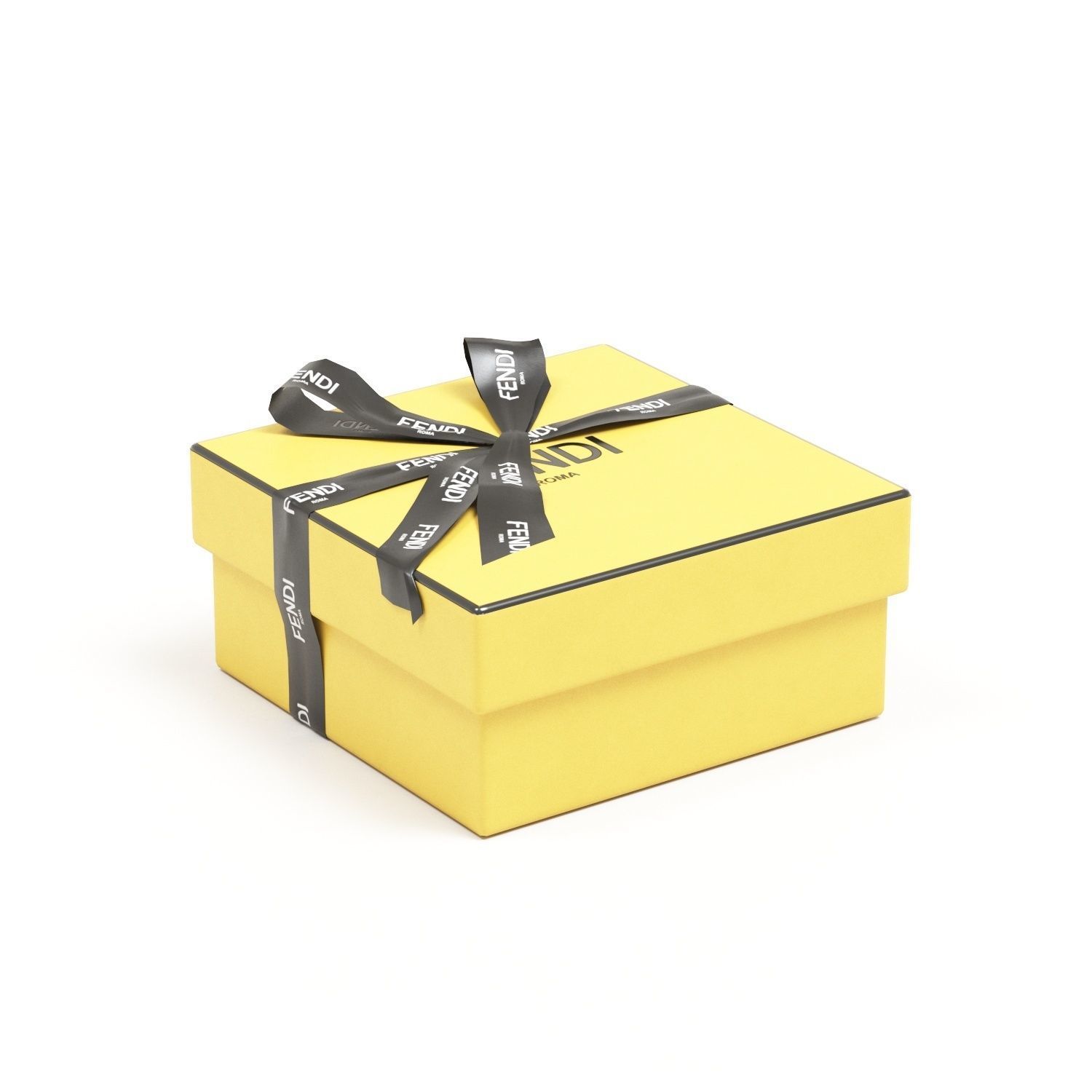 Fendi Luxury Packaging Boxes and Paper Bags Low-poly 3D model_6